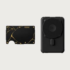 Ridge Wallet + Power Bank - Kintsugi - Black + Matte Black